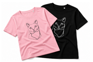 Oferta 2 camisetas-dibujo lineal-